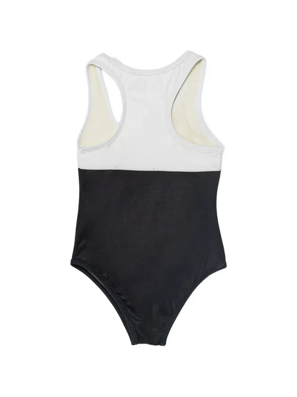 Слитный купальник с цветными блоками и логотипом Elisabetta Franchi Kids, черный — фото 2