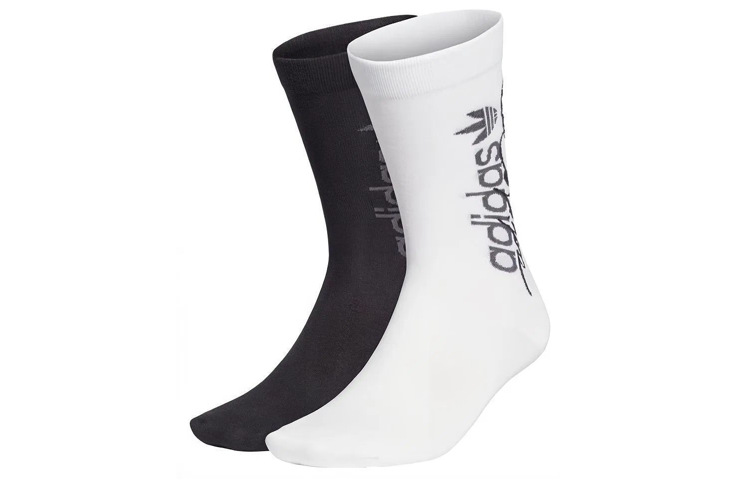 Детские носки с логотипом 2 шт. Adidas Originals, White/Black