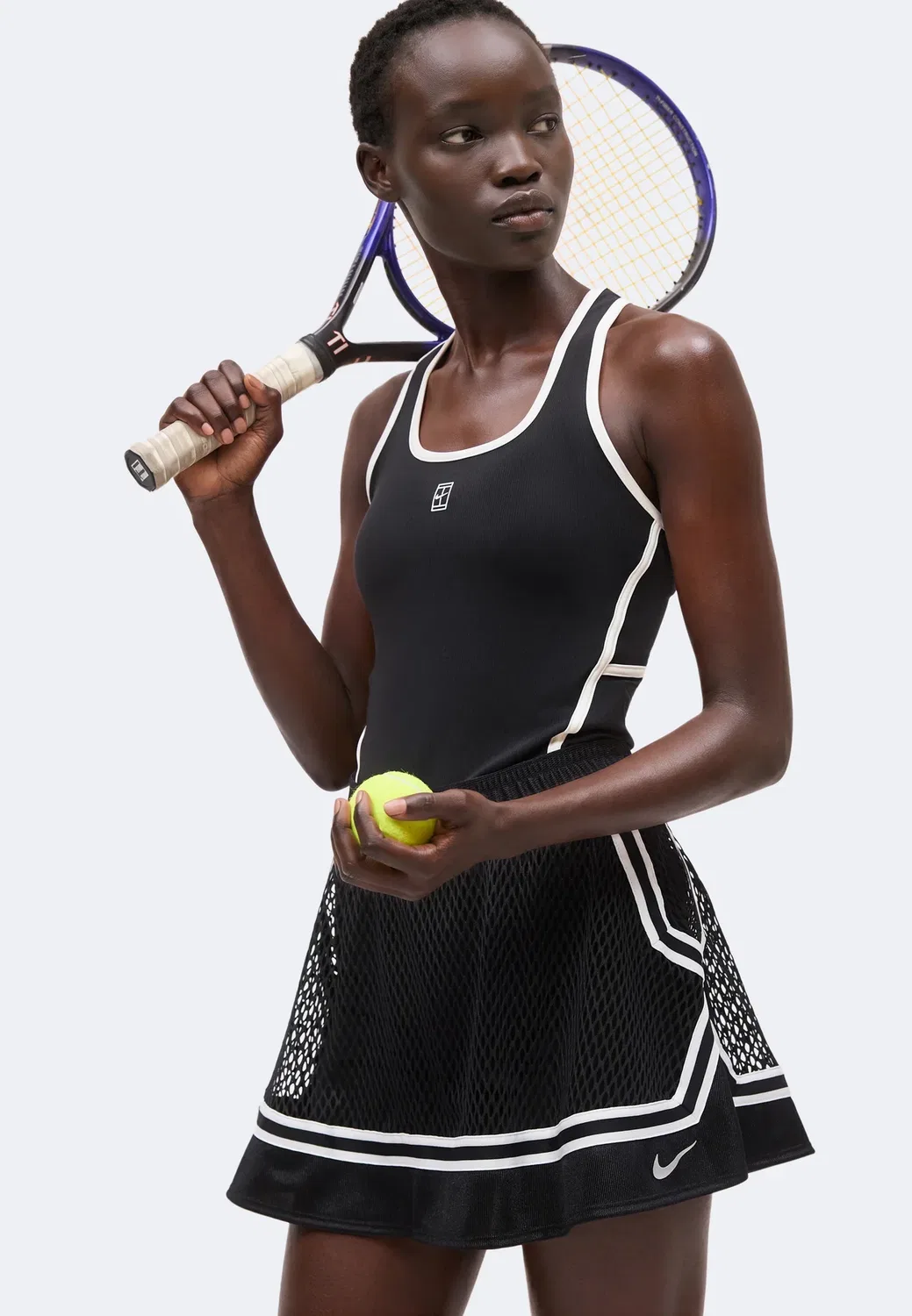 Спортивная юбка Slam skirt uso - спортивная юбка Nike Performance, Black/White — фото 4