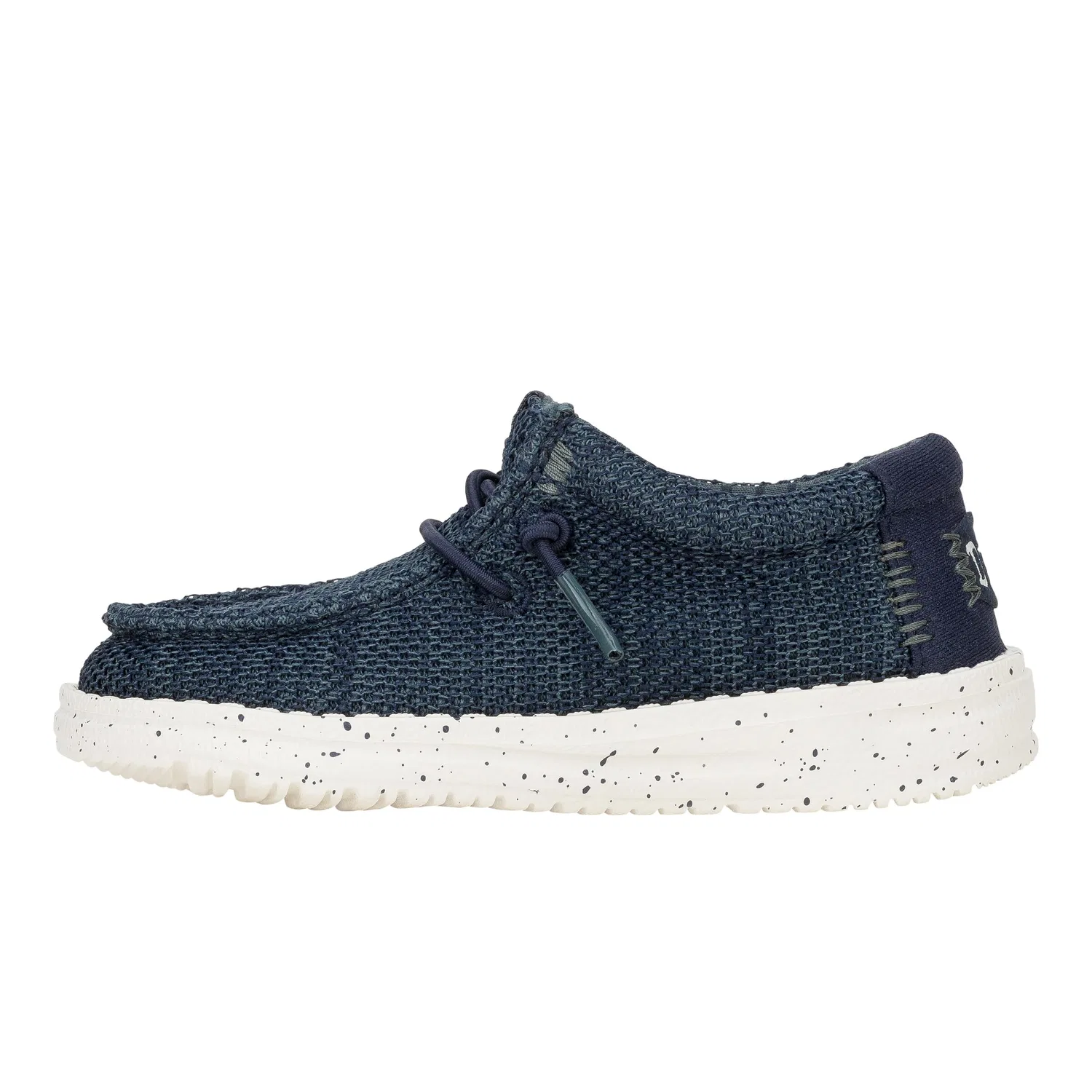 Детские мокасины для мальчиков с эластичными шнурками Wally Stretch Sox HEYDUDE, Navy Blue