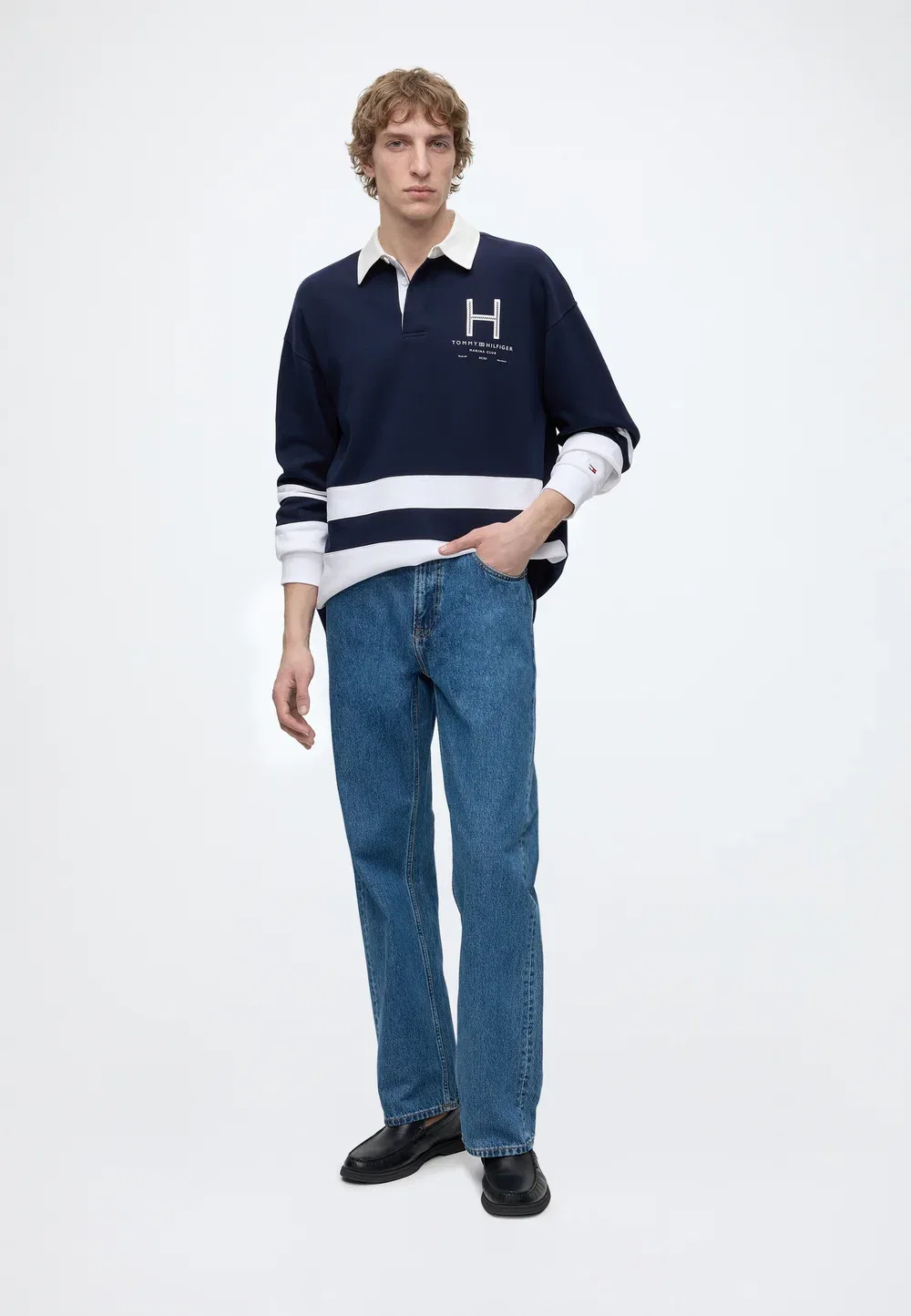 Парусный регби - толстовка Tommy Hilfiger, Carbon Navy/Multi — фото 2