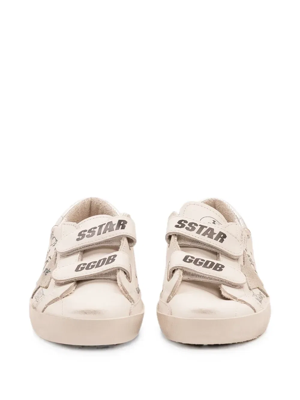 Кеды Old School Golden Goose Kids, бежевый — фото 3