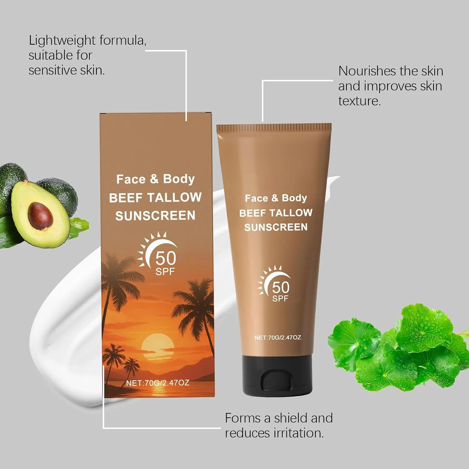 Солнцезащитный крем для лица и тела, SPF 50, Rubu22a, 50 г — фото 2