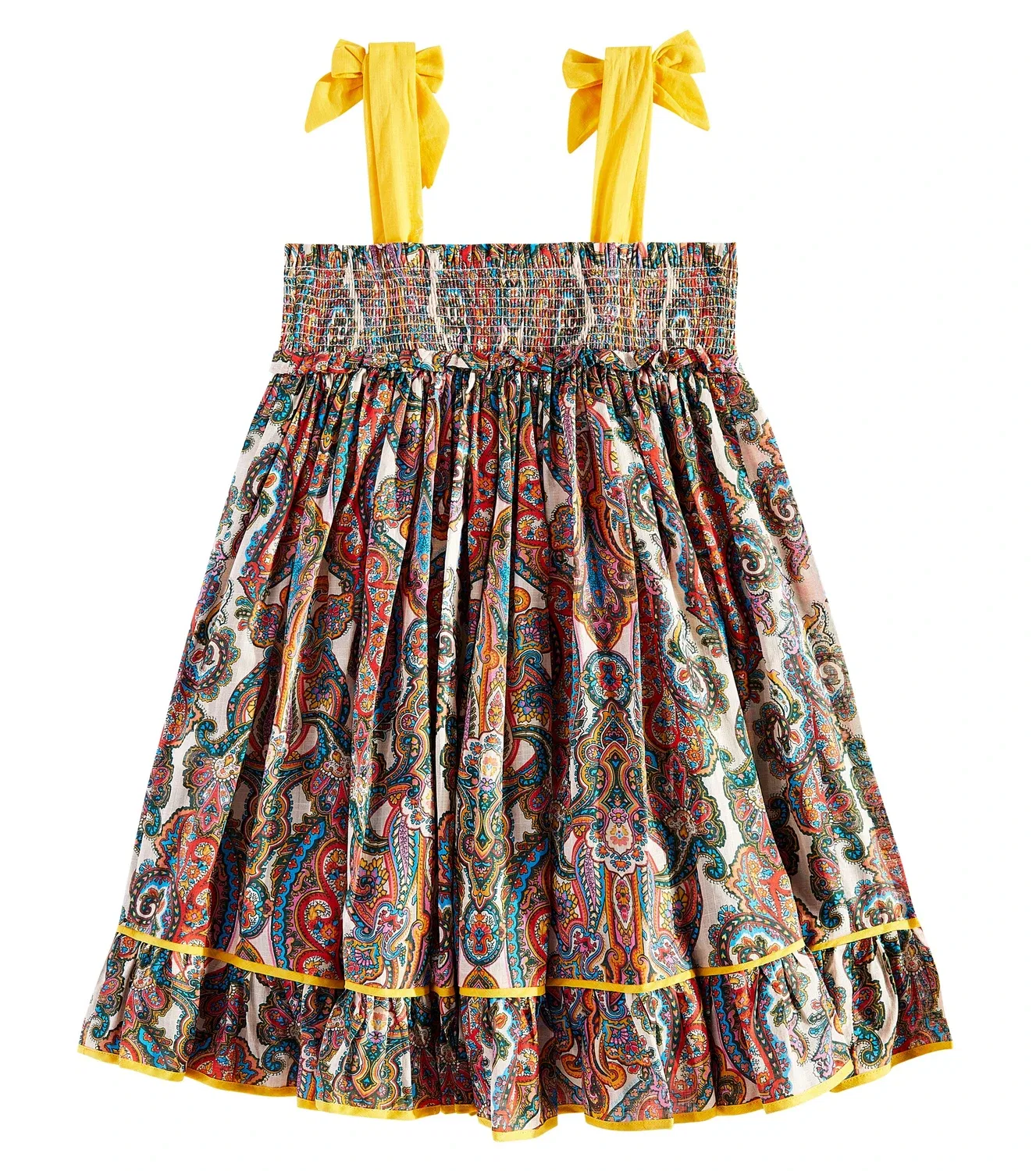 Платье хлопковое с узором пейсли Ottie Zimmermann Kids, Multi Paisley — фото 4