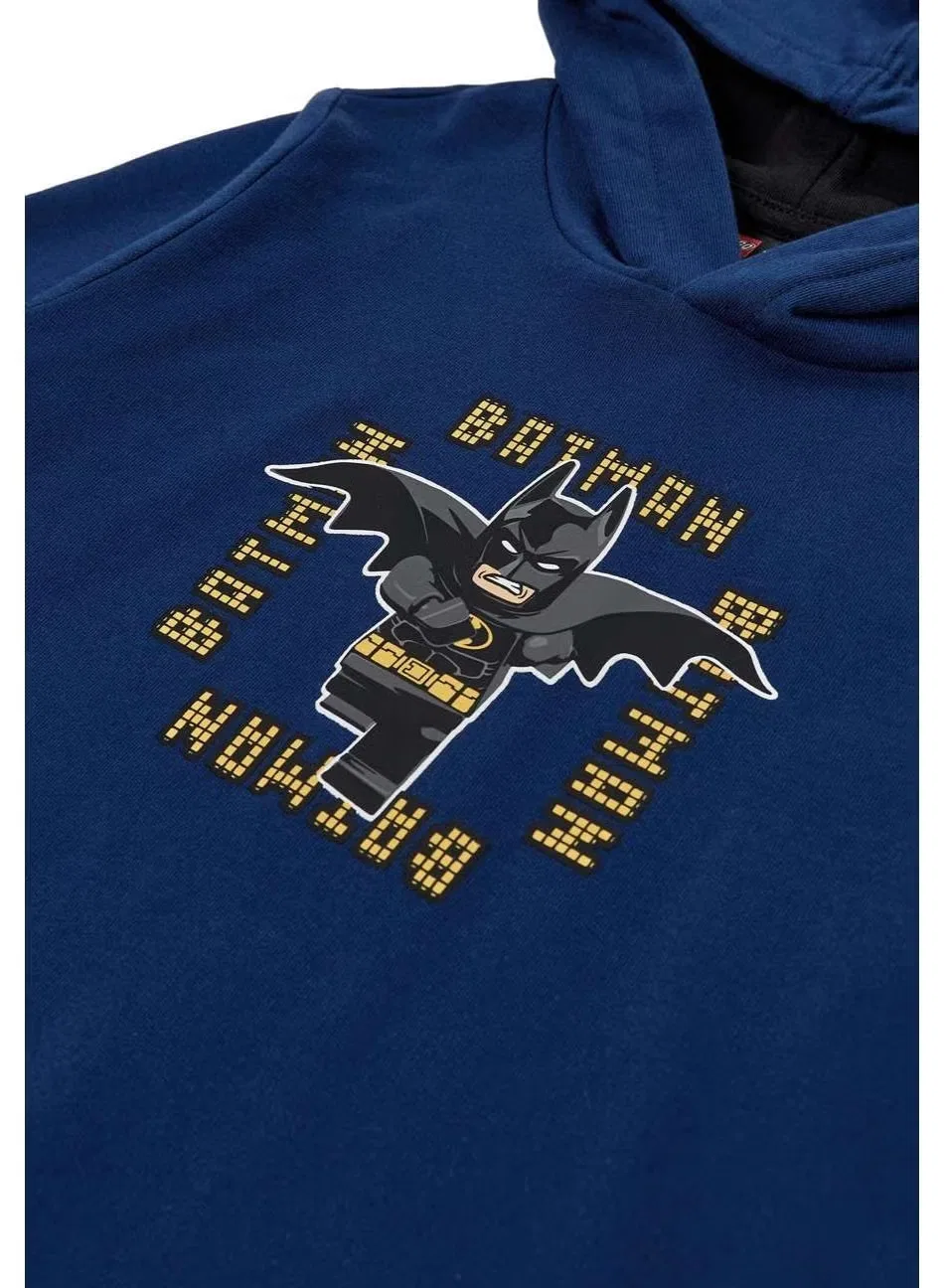 Худи с принтом Batman Lego, темно-синий — фото 4