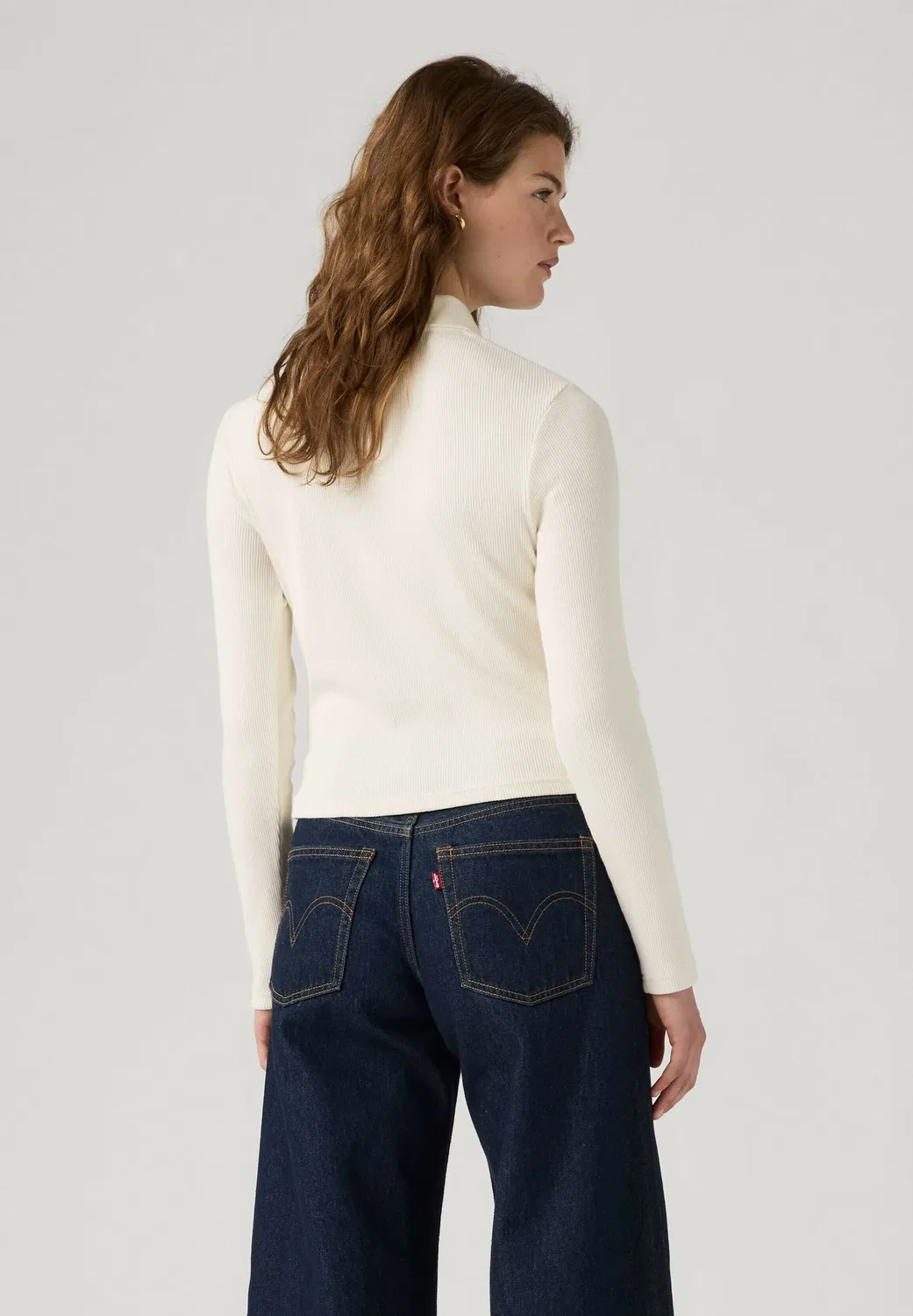 Футболка с длинными рукавами Rory LS Polo, антрацитово-розовая, в рубчик Levi'S, Anthracite Night - Whites - — фото 2