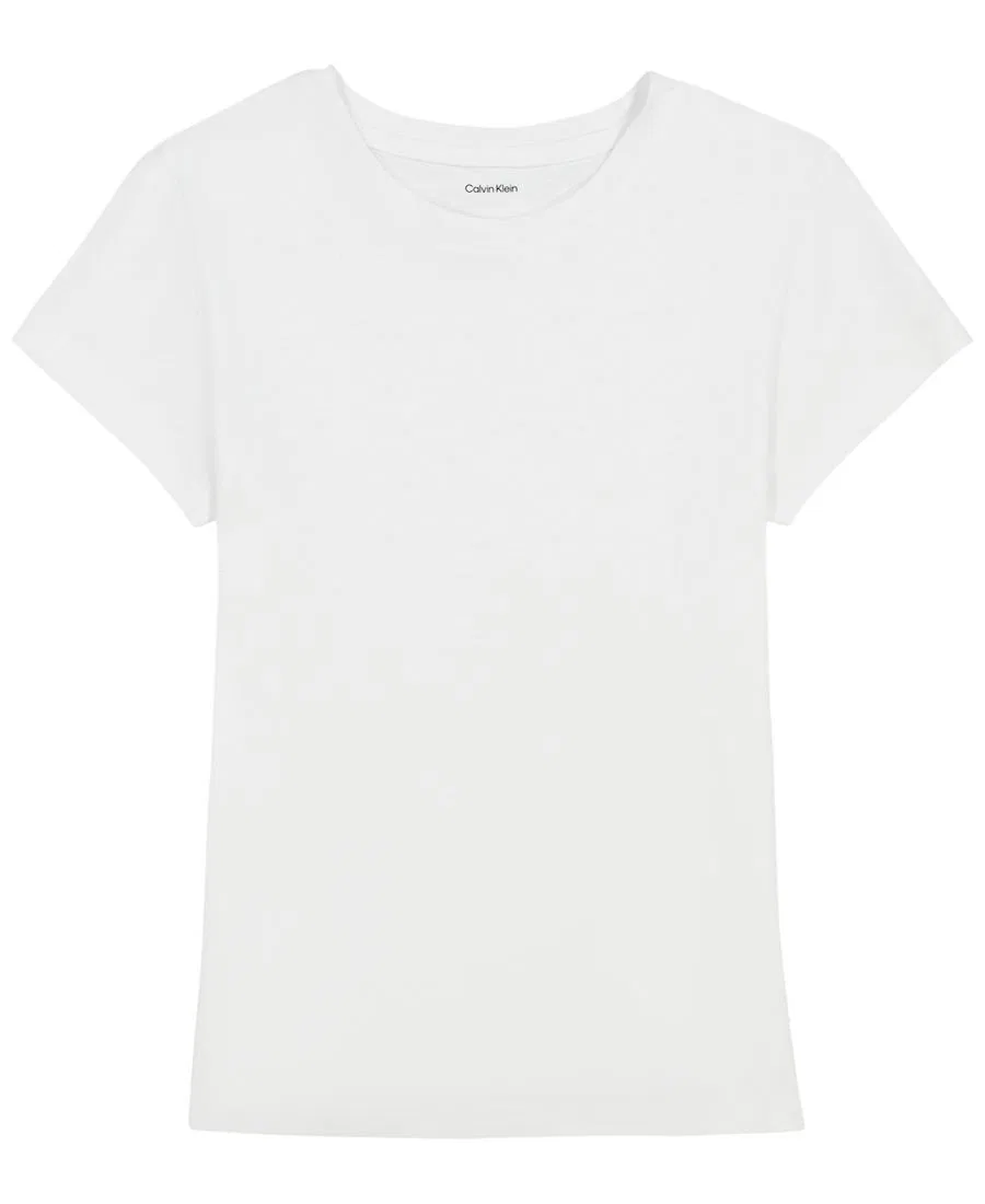 Футболка Calvin Klein с коротким рукавом, круглая горловина, White
