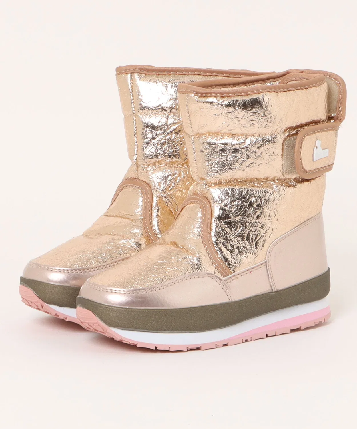 Детские сапоги с металлическим эффектом Rubberduck Snowjogger Wonder apartment, Золотой