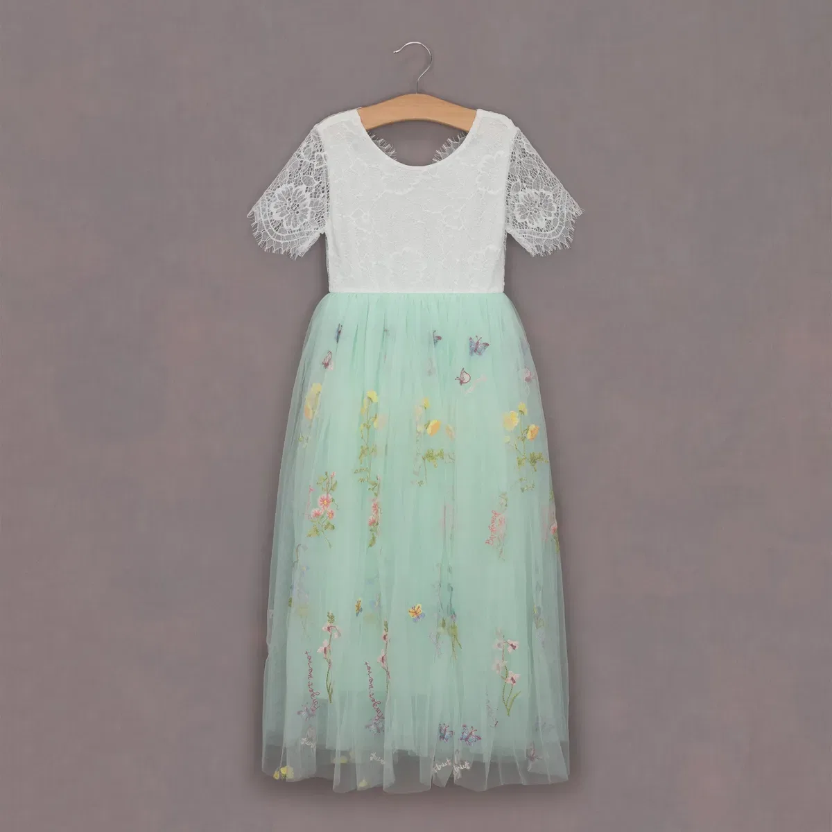 Платье с кружевом Enchanted Uk Flower Girl Boutique, Mint