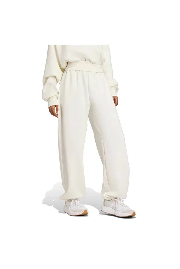 Женские спортивные брюки из полиэстера Soft lux loose pants Adidas, Off White — фото 3