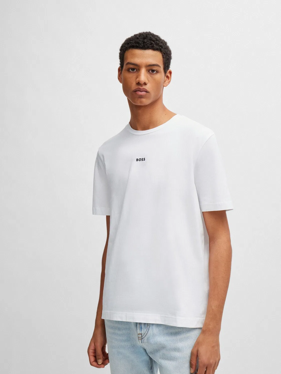 Футболка Relaxed Fit с логотипом BOSS, белый