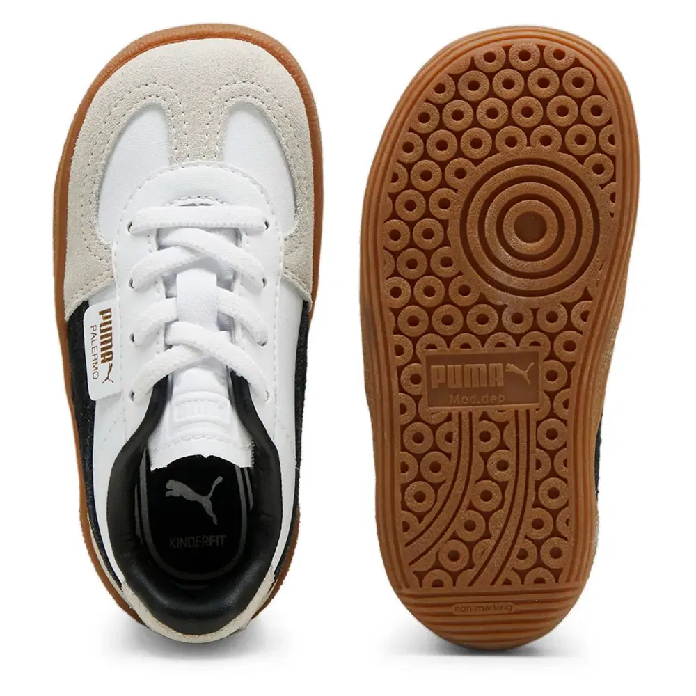 Детские кроссовки для девочек из кожи Palermo Lth AC Puma, White — фото 2