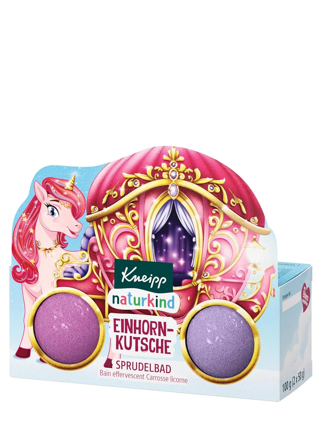 Набор бомбочек для ванны Unicorn Carriage, Kneipp, 2 шт. по 50 г, Multicoloured