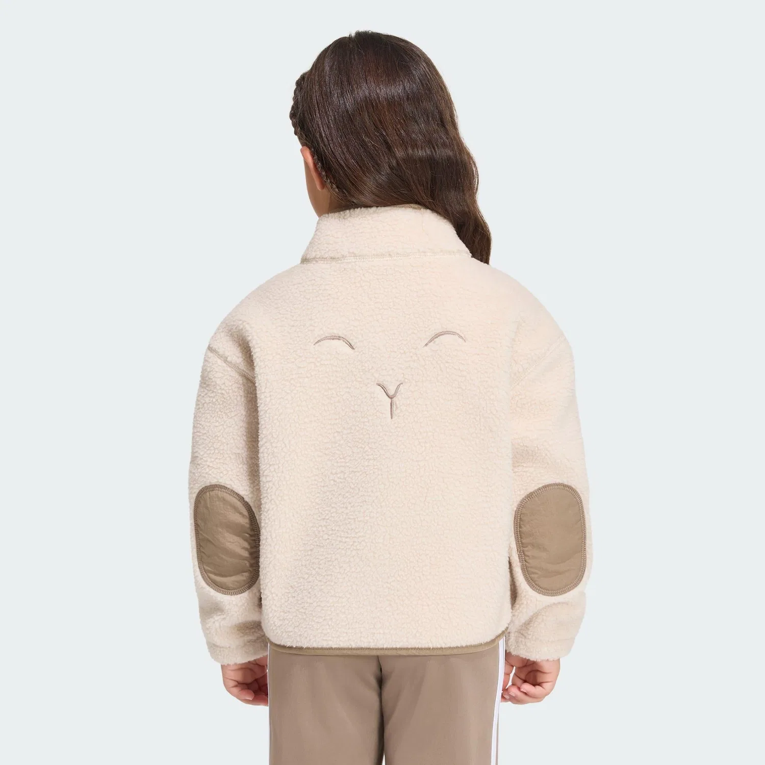 Детская куртка из флиса Alpaca Sherpa Adidas, Creme — фото 3