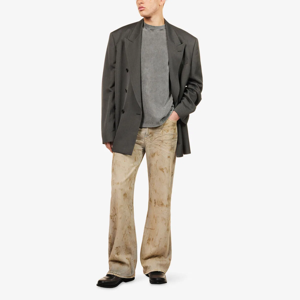 Хлопковая футболка с коротким рукавом Exford 1996 Acne Studios, черный — фото 2