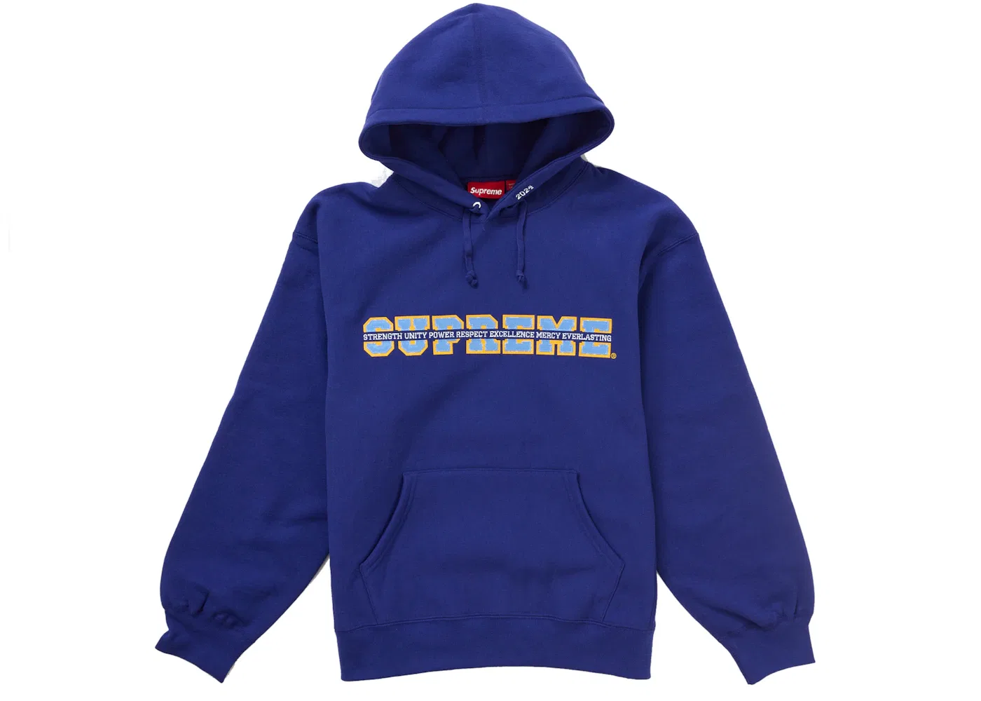 Мужская худи с капюшоном Supreme Collegiate Acronym Sweatshirt, Royal