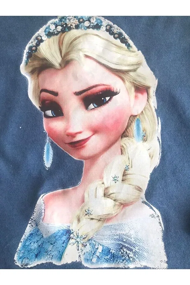 Детская футболка с принтом Elsa Miss Madly, Indigo — фото 2
