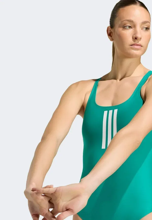 Купальник с тремя полосками - купальник Adidas Performance, белый — фото 3