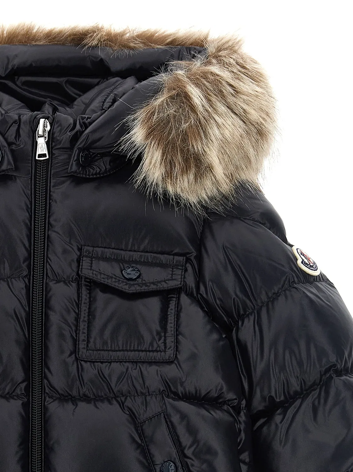 Пуховик "K2" Moncler Enfant, синий — фото 4