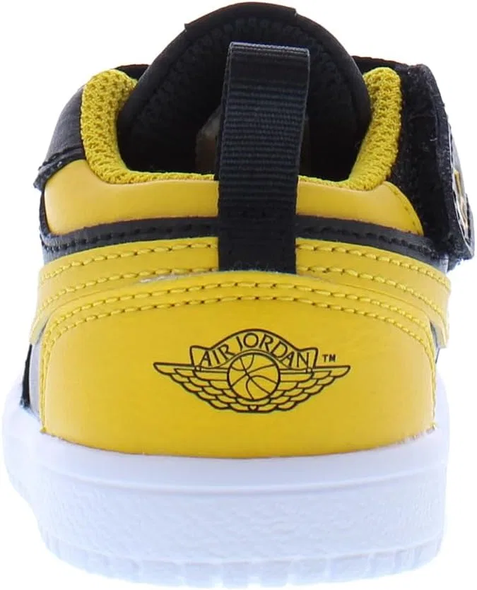 Детские кроссовки для мальчиков Air Jordan Low Alt Nike, Black/White/Yellow Ochre-Black — фото 3