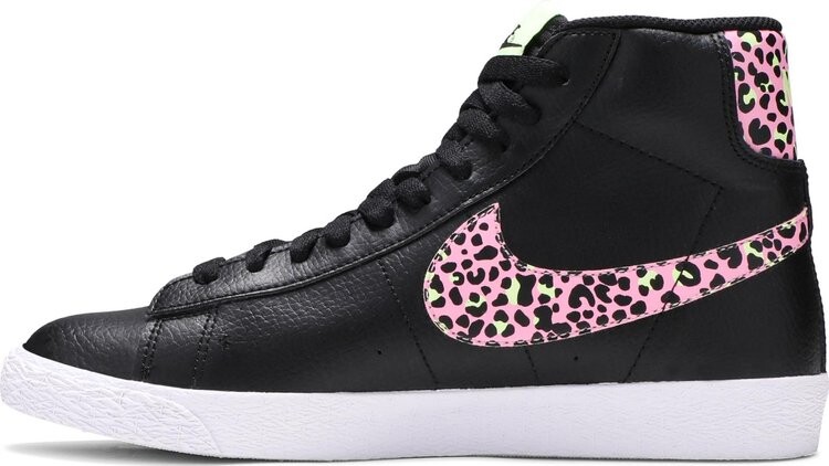Кроссовки Nike Blazer Mid GS 'Pink Cheetah', черный — фото 4