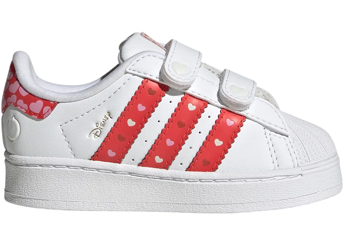 Детские кроссовки Lifestyle с подсветкой Adidas Superstar LED Lights Comfort Closure, Core Black/Bright Red/Cloud White