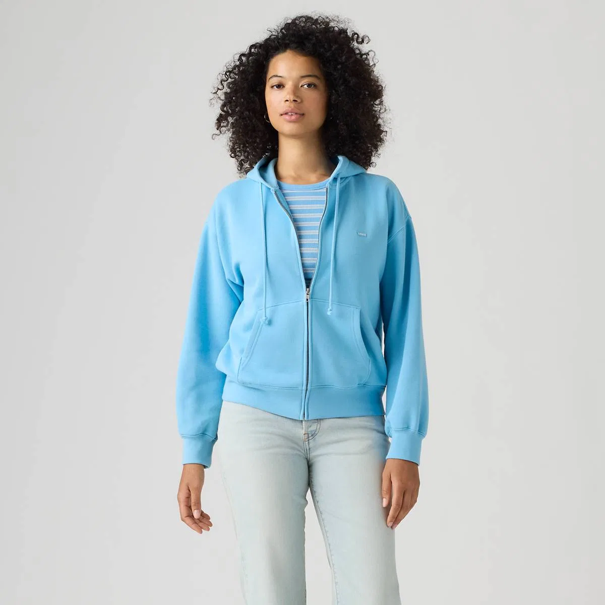 Повседневная толстовка на молнии Levi's, Alaskan Blue - Blue — фото 3