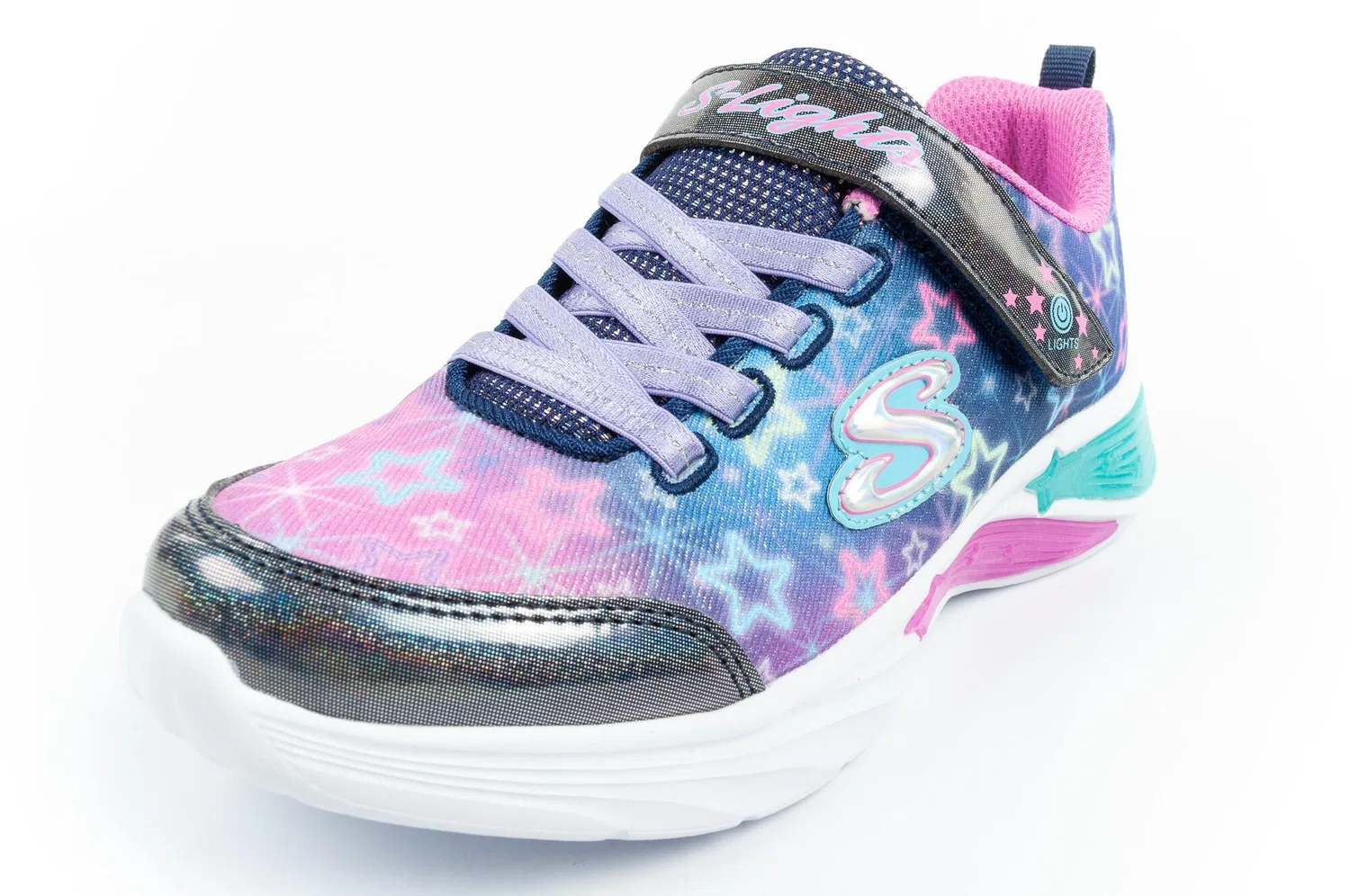 Детские спортивные кроссовки с LED-подсветкой Skechers Star Sparks, Bunt — фото 3