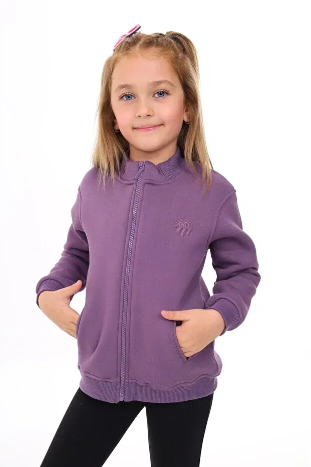 Детский кардиган для девочек с вышивкой Toontoy, Purple