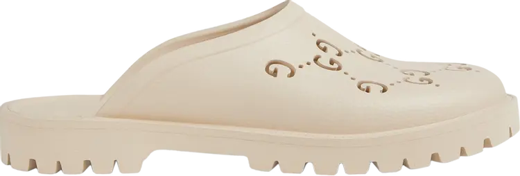 

Сандалии Gucci Slip On Sandal Cut Out Monogram - Mystic White, белый