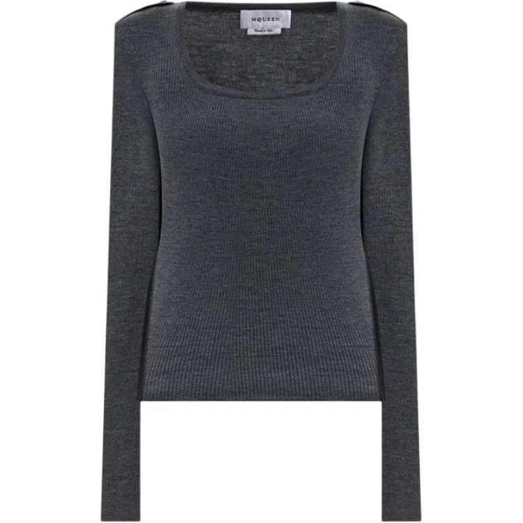 Женский свитер с длинным рукавом Alexander McQueen, Gray