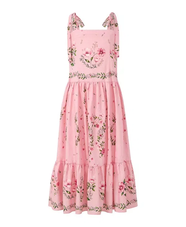Детское платье для девочек с цветочным принтом Melany Tiered Maxi Dress Marlo Kids, Floral