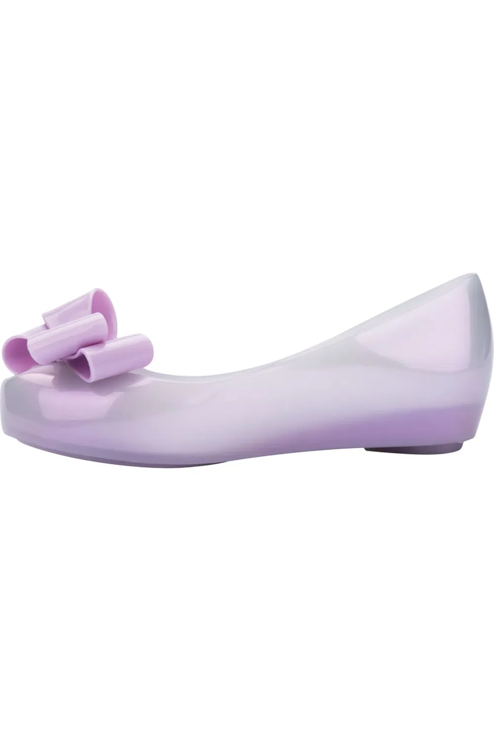 Детские туфли балетки на плоской подошве с бантом Ultragirl Classic Flat Mini Melissa, Pearly Lilac — фото 2