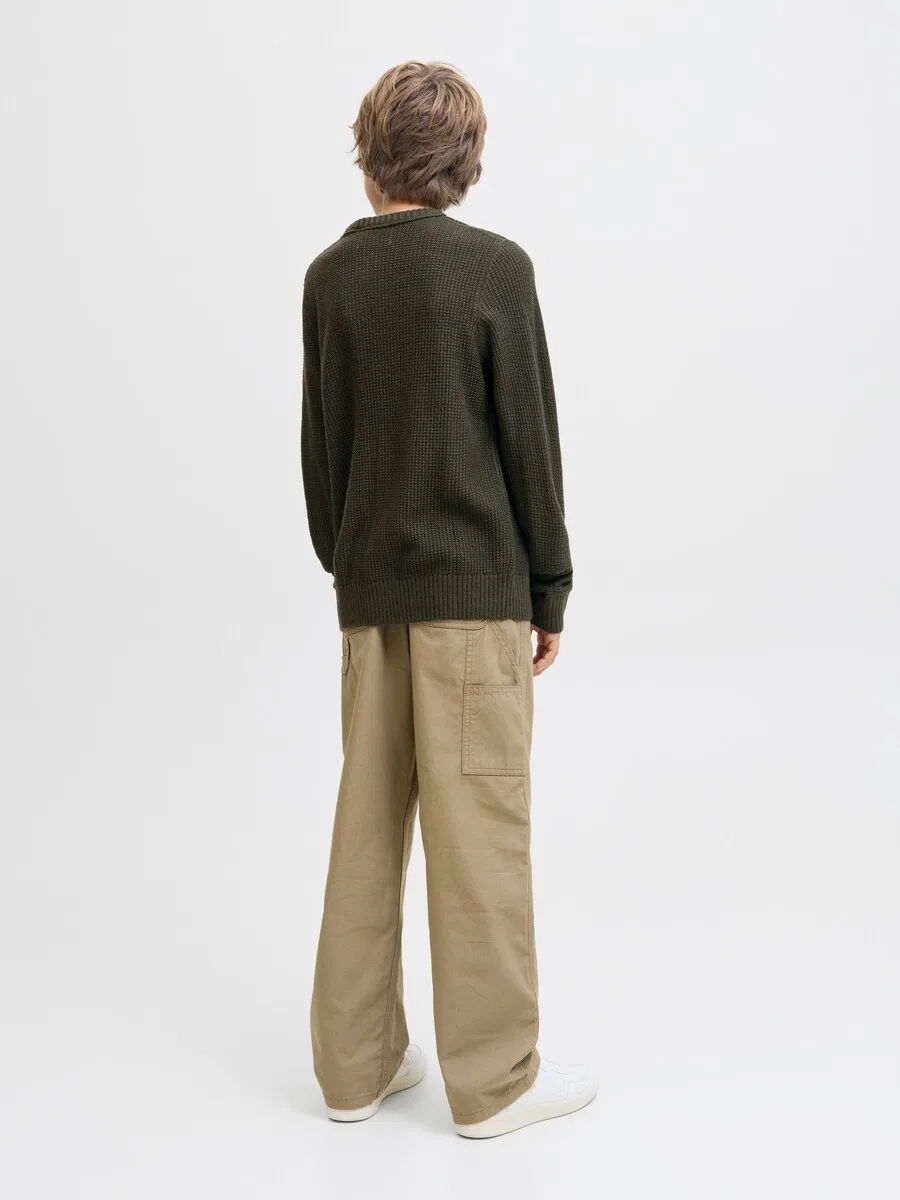 Детский свитер темно-зеленого цвета Jack & Jones Junior — фото 4