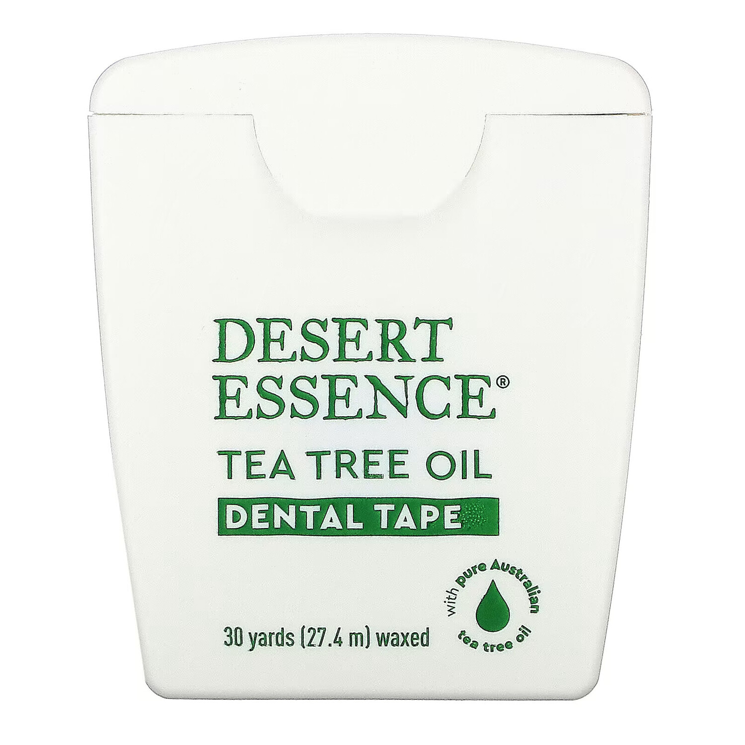 Desert Essence, Зубная лента с маслом чайного дерева, покрытая воском, 30 ярдов (27,4 м) — фото 4