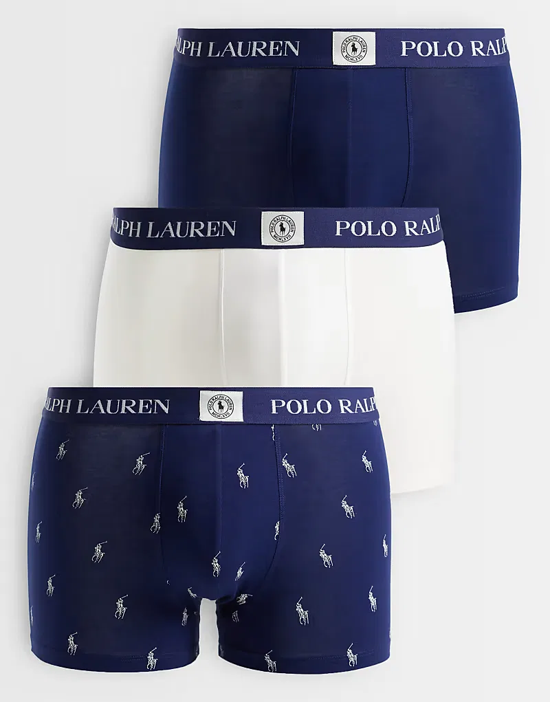 Плавки хлопковые Polo Ralph Lauren 3 шт, темно-синий