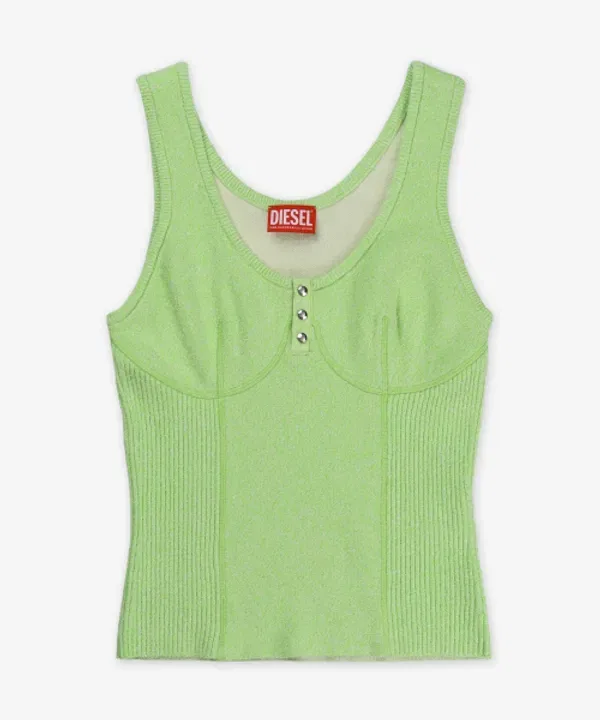 Майка без рукавов, a169040qlas5ca, Diesel, light green