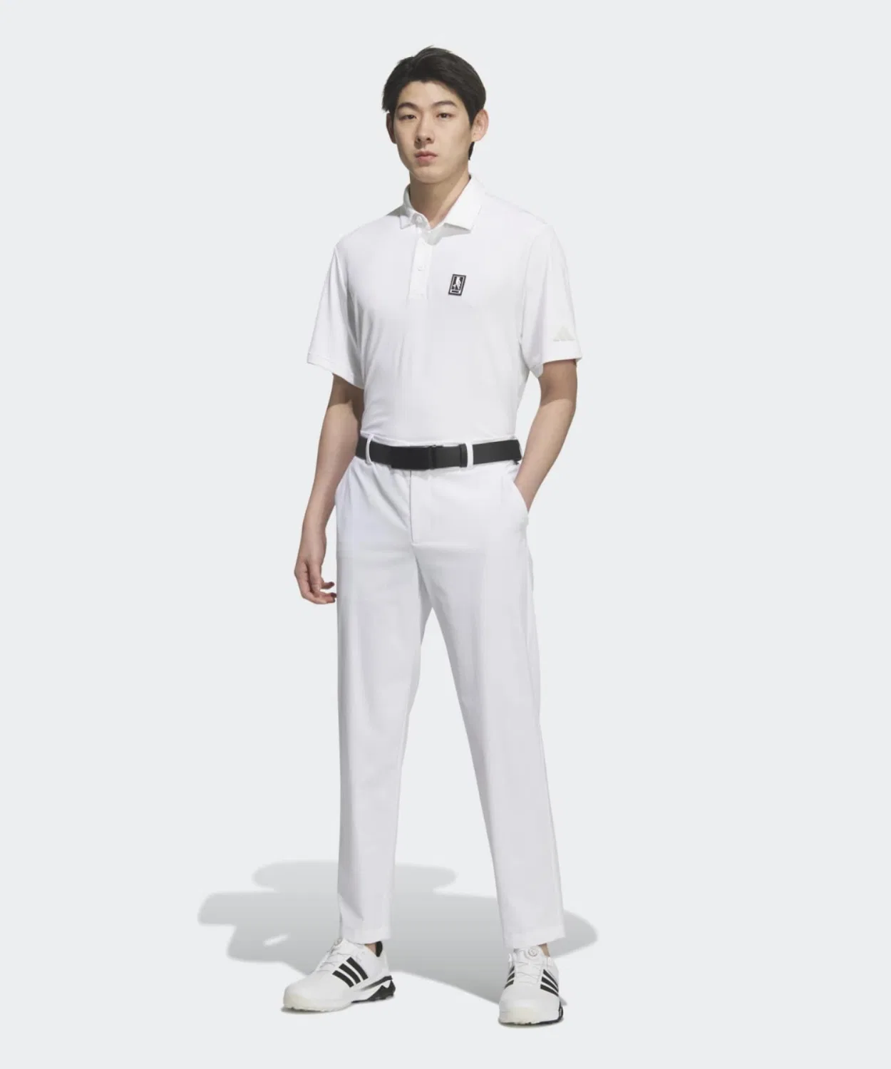 Мужские брюки для гольфа с регулярной посадкой, укороченные, Adidas, White — фото 4