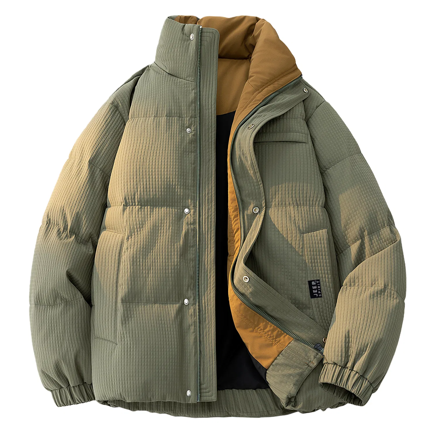 Детский пуховик с воротником-стойкой JEEP SPIRIT, Olive Green