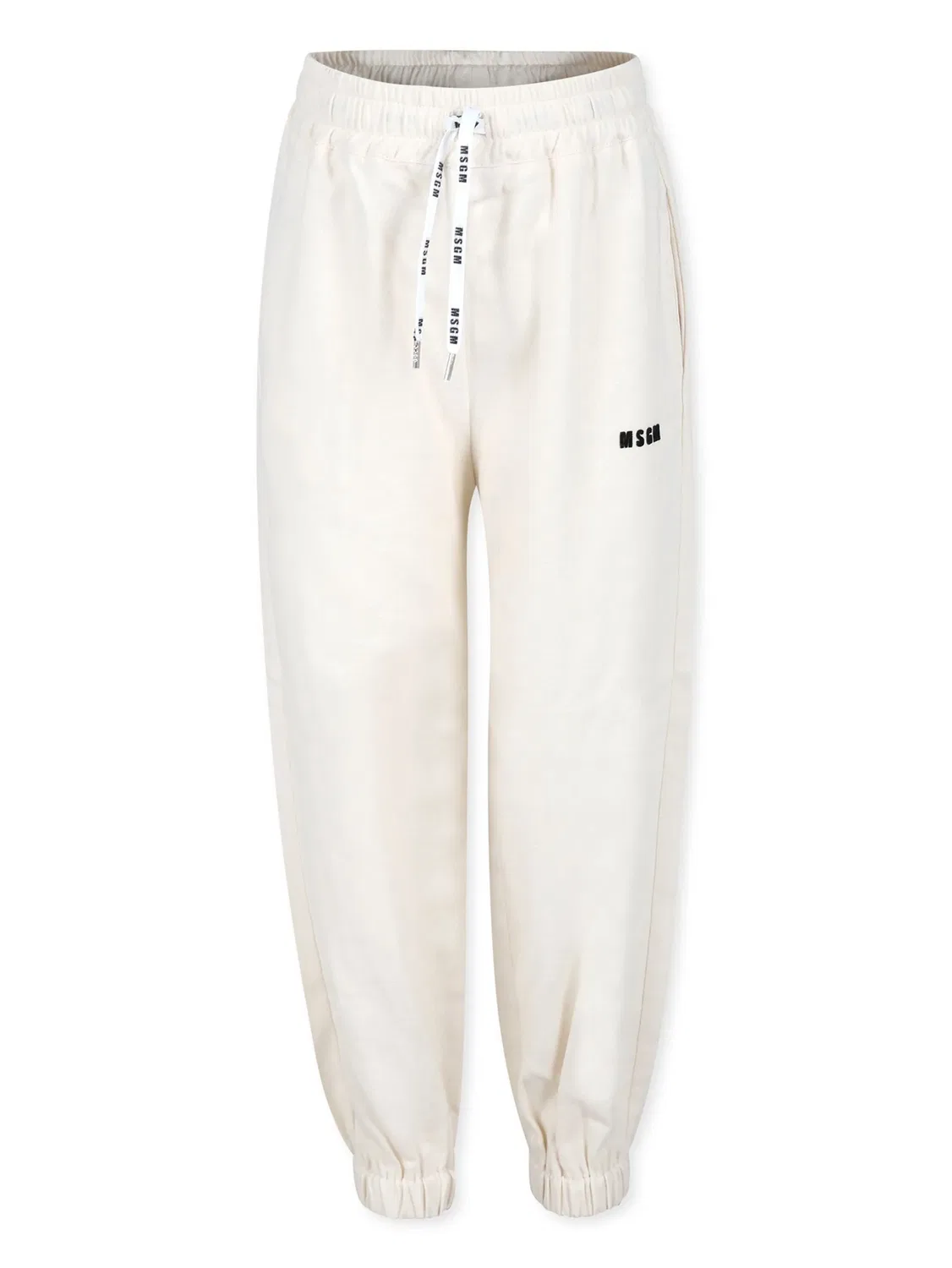 Спортивные брюки из джерси с логотипом MSGM, белый