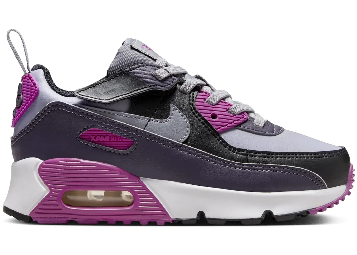 Детские кроссовки Lifestyle Nike Air Max 90 EasyOn, Cement Grey/Black/Dark Raisin/Cement Grey