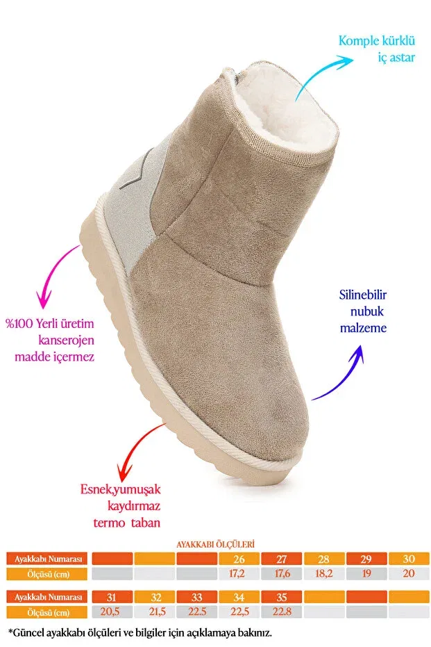 Детские ботинки для девочек на молнии Jessy Kiko Kids, Beige — фото 3