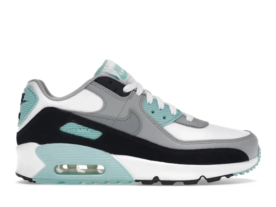 Детские кроссовки для повседневной носки Nike Air Max 90 LTR Nike, White/Particle Grey-Lt Smoke Grey