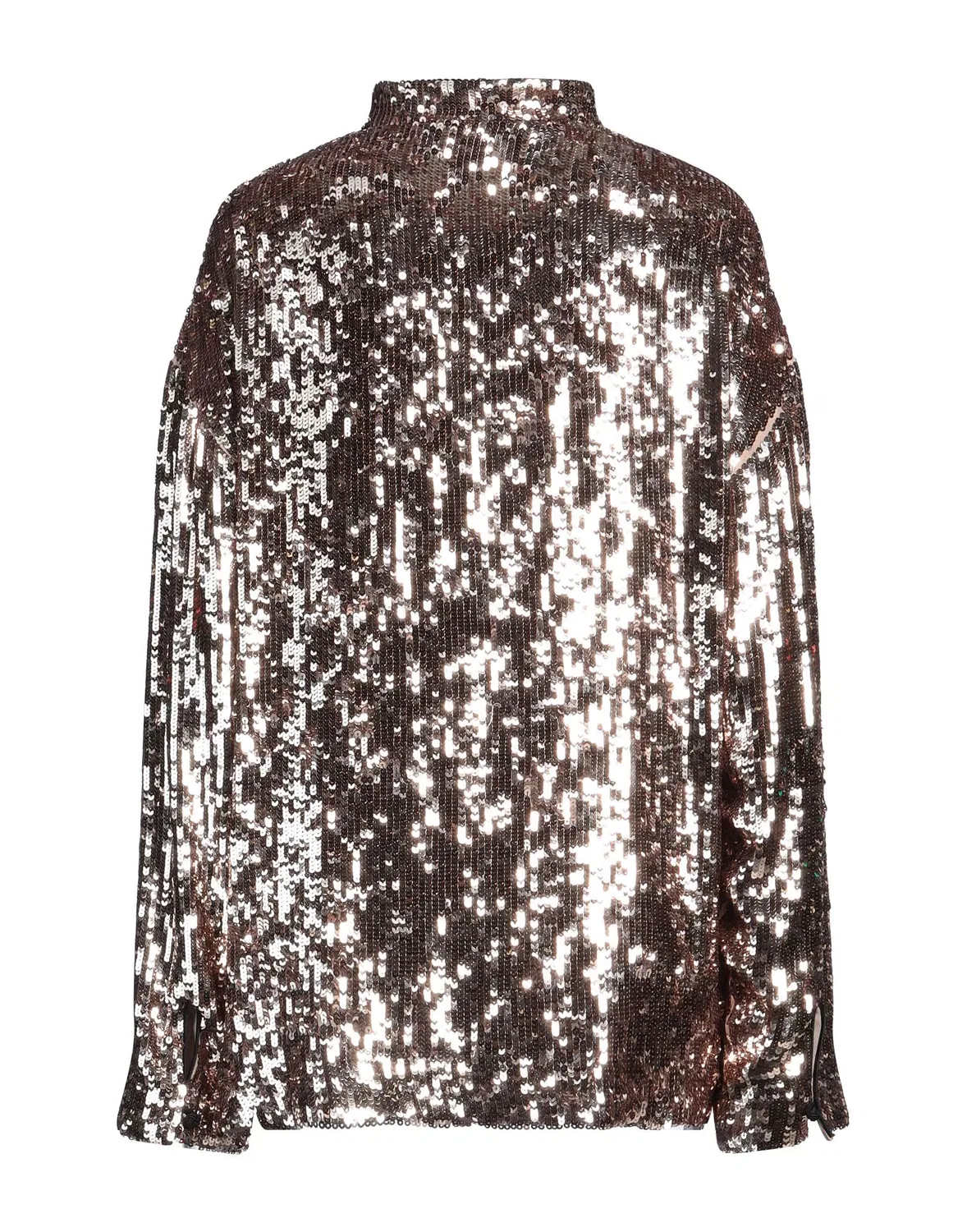 Женская куртка из крепа с пайетками Metallic Two-Tone Gucci, розовое золото — фото 2