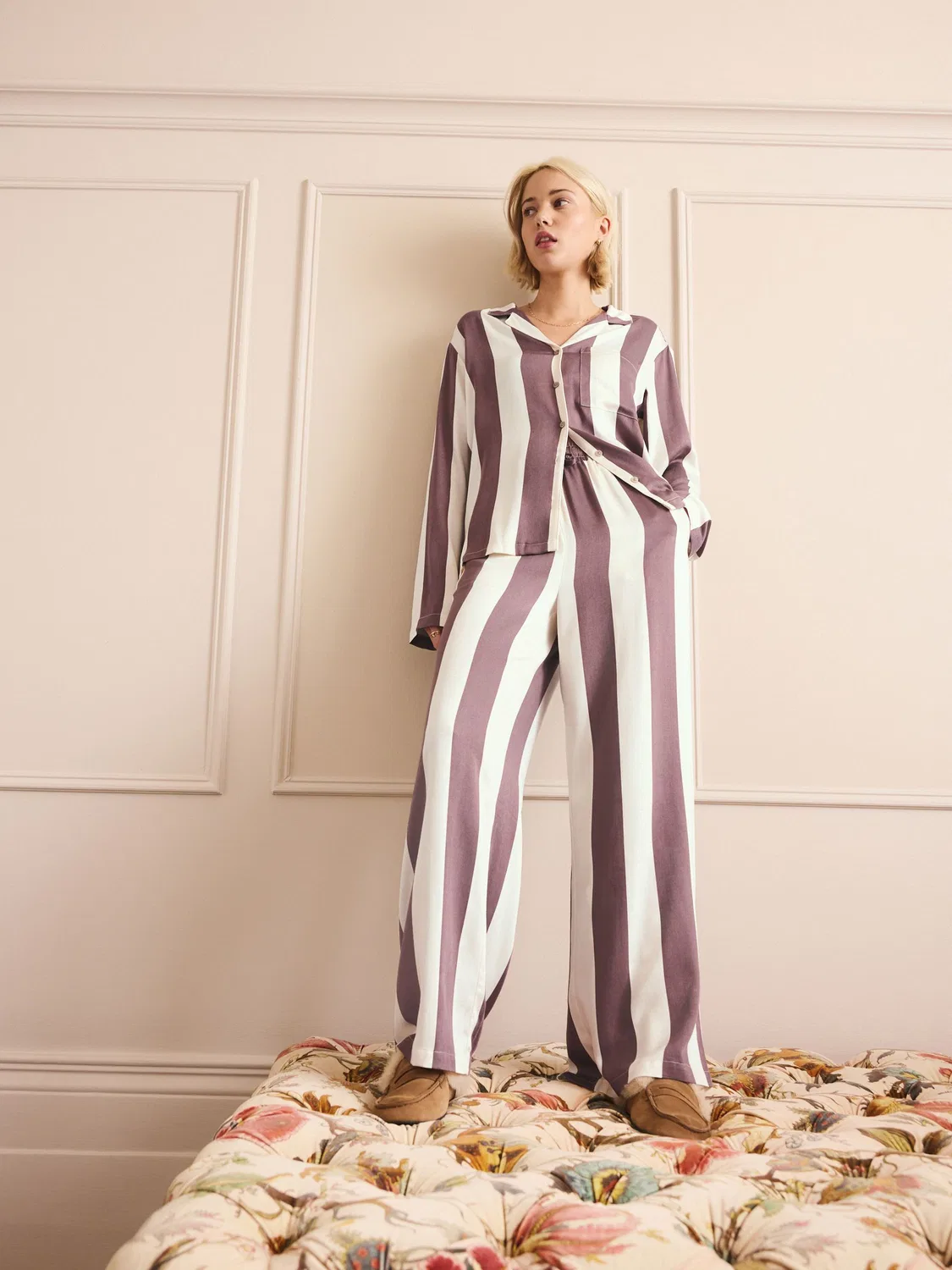 Пижама Neutral Stripe Next, нейтральная полоска — фото 4
