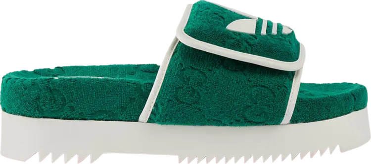 Сандалии Adidas Adidas x Gucci Wmns GG Platform Sandal 'Green Cotton Sponge', зеленый