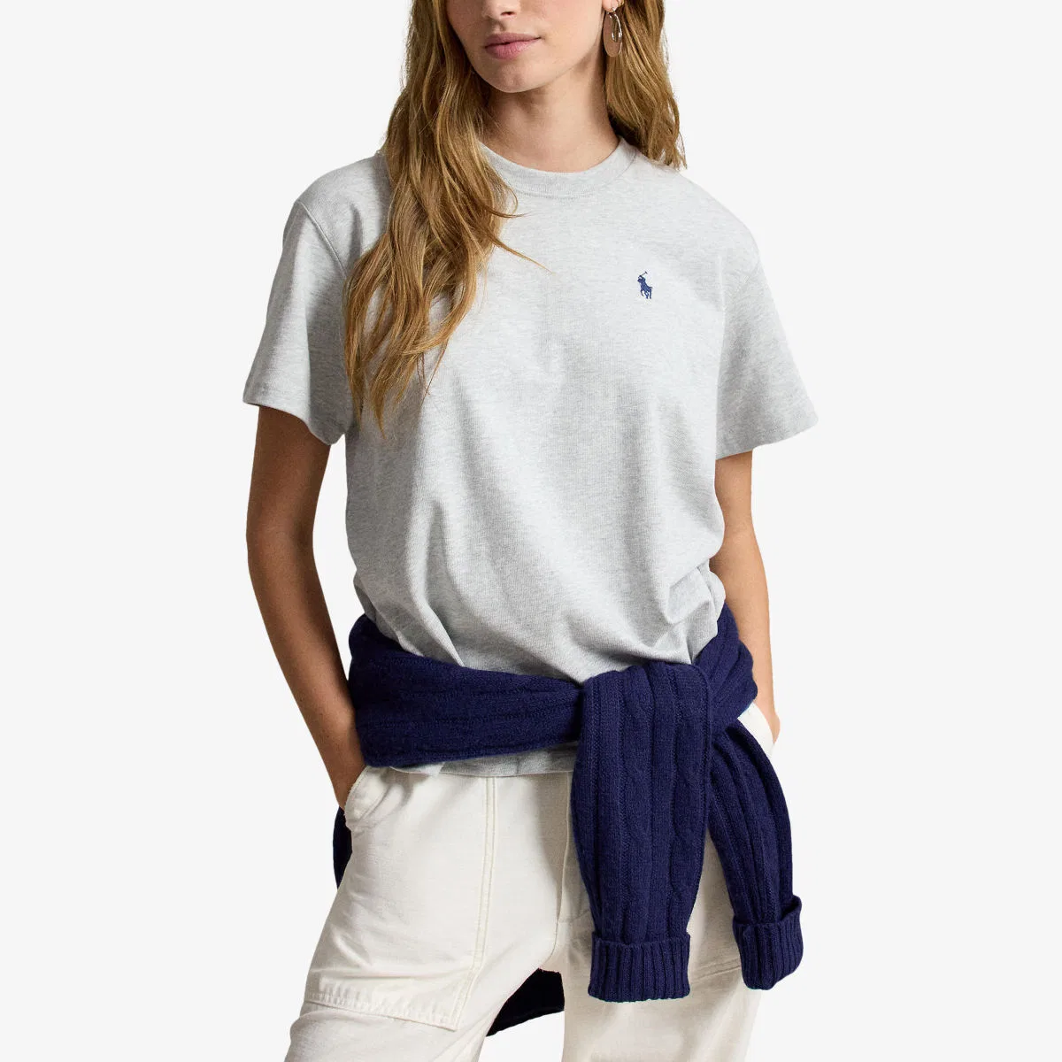 Футболка из хлопкового трикотажа с вышитым логотипом Polo Ralph Lauren, серый — фото 3