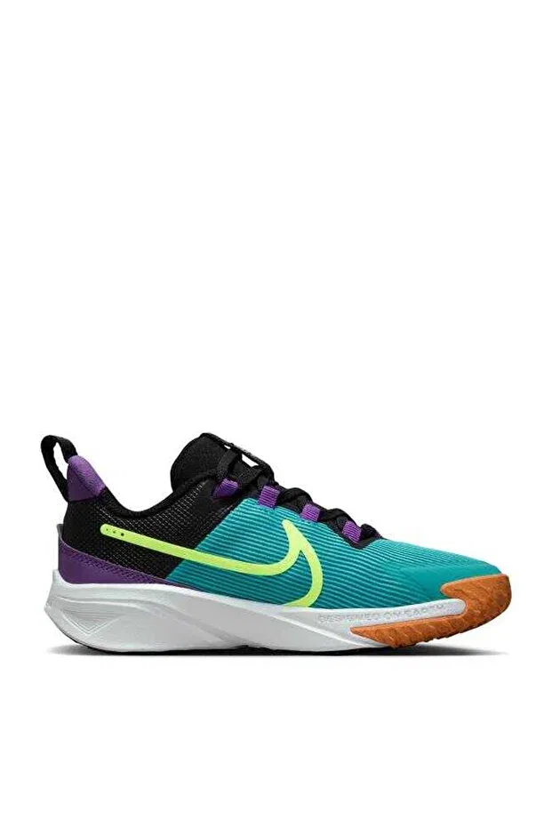 Детские кроссовки для девочек с принтом Star Runner 4 NN Nike, Green — фото 3