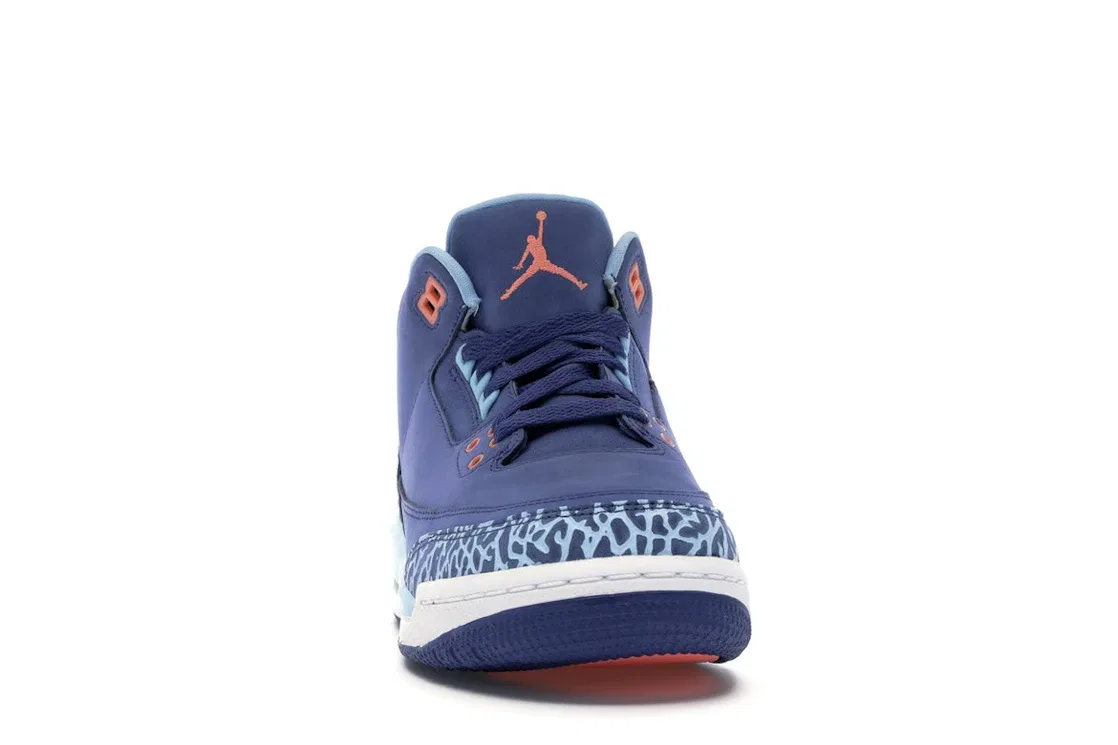Детские кроссовки Lifestyle с принтом Jordan 3 Retro Jordan, Purple Dust/Atomic Pink-Blue Cap — фото 2