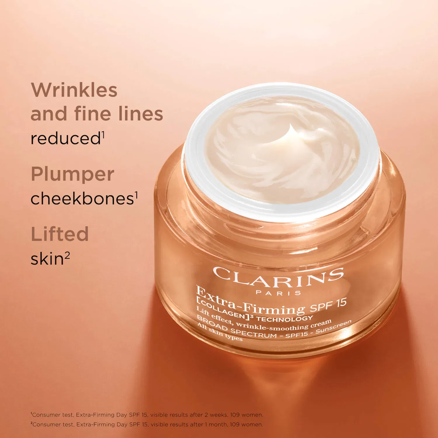 Дневной крем с SPF 15 Коллагеновым полипептидом и Ниацинамидом Clarins, 50 мл — фото 2